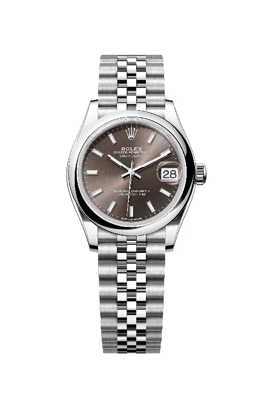 Rolex Watch Datejust 31mm Oystersteel Domed Bezel, Dark Grey Index Dial, Jubilee Bracelet 278240-0010