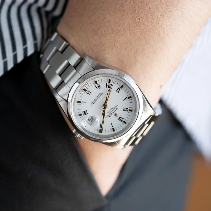 ROLEX Oyster Perpetual Date 15200 White Roman