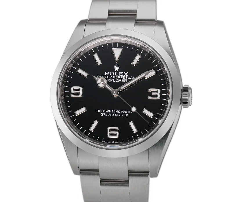 Steel 36MM Black Dial