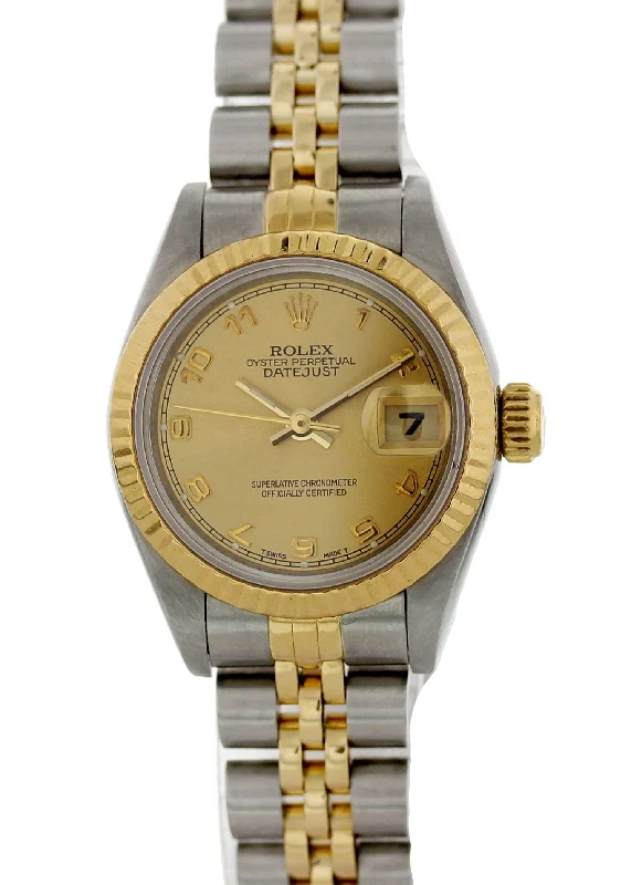 Ladies Rolex Oyster Perpetual Datejust 69173 18k Yellow Gold