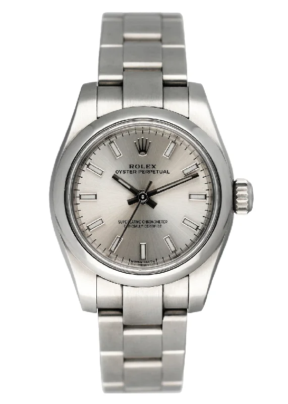 Rolex Oyster Perpetual 17620 Sliver Dial Steel Ladies Watch