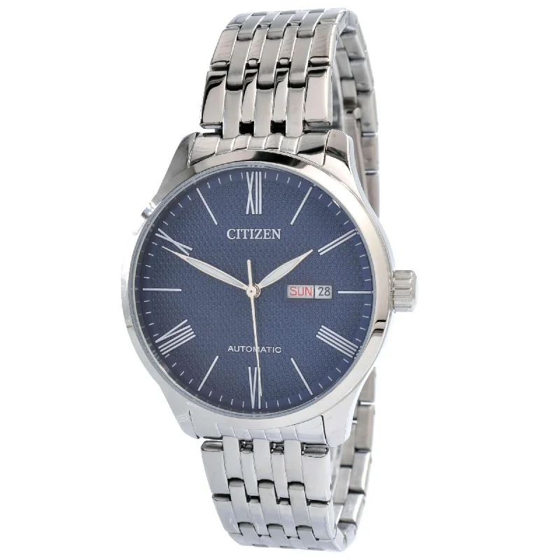 Citizen Men's Watch - Automatic Blue Dial Silver Stainless Steel Bracelet | NH8350-59L