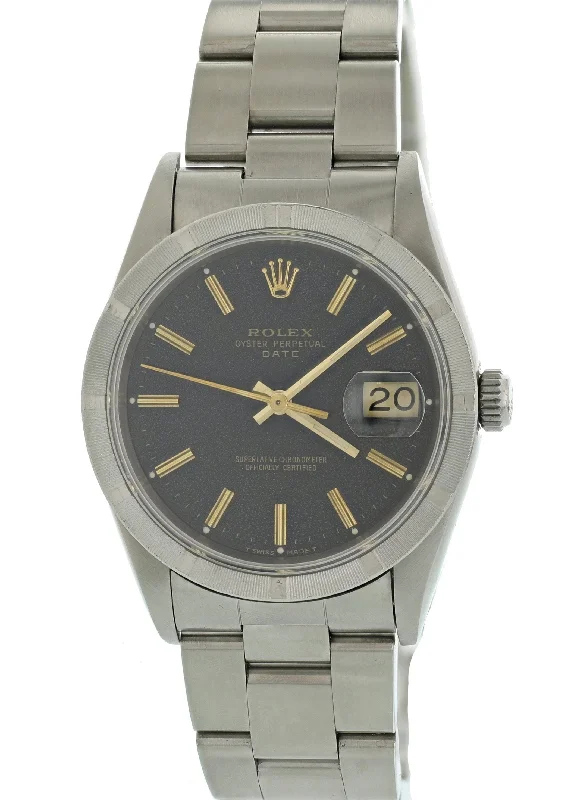 Rolex Oyster Perpetual Date 115210 Mens Watch Box Papers