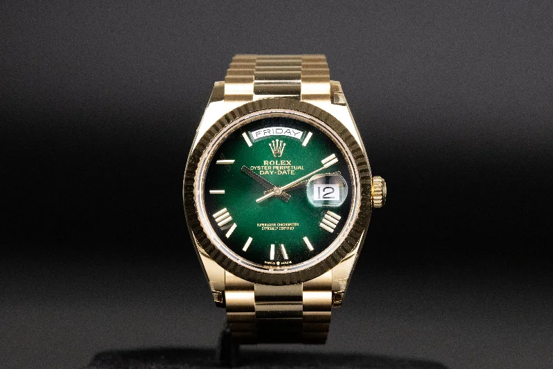 Rolex<br>128238 Day-Date 36 Green Ombre Dial