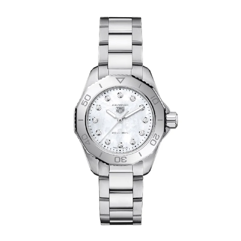 Tag Heuer Aquaracer Ladies White Diamond Watch WBP1416.BA0622