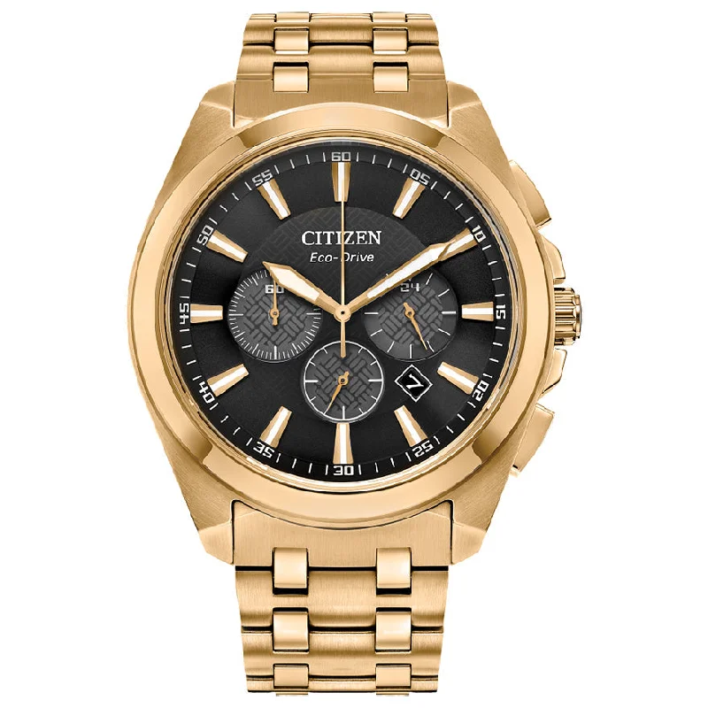 CITIZEN MEN ECO WR100 SSG BRAC BLCK CA4512-50E