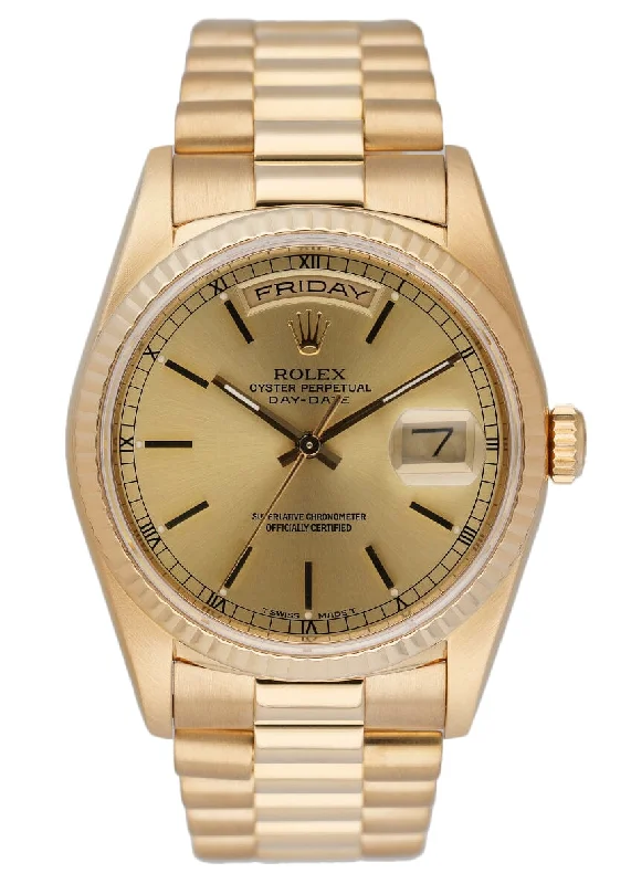 Rolex Day Date 18238 18K Yellow Gold Mens Watch