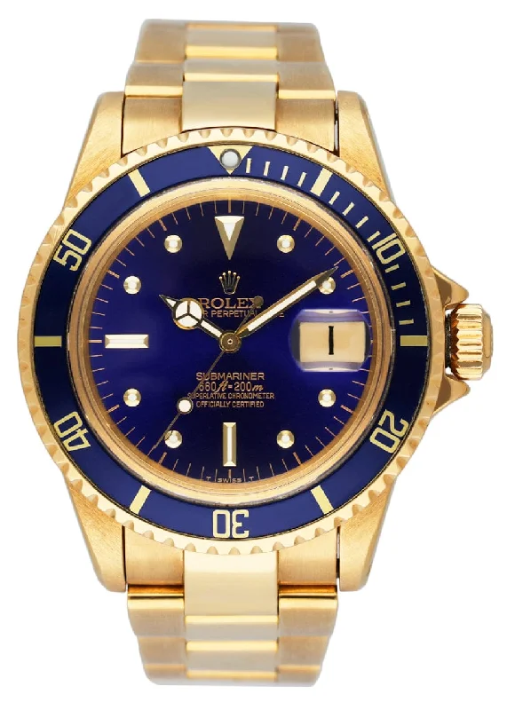 Rolex Submariner Date 1680 Blue Nipple Dial Mens Watch