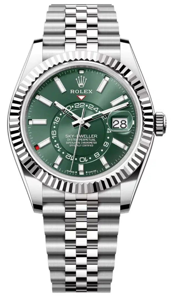 Rolex Sky-Dweller Mint Green Index Dial - Jubilee Bracelet 336934