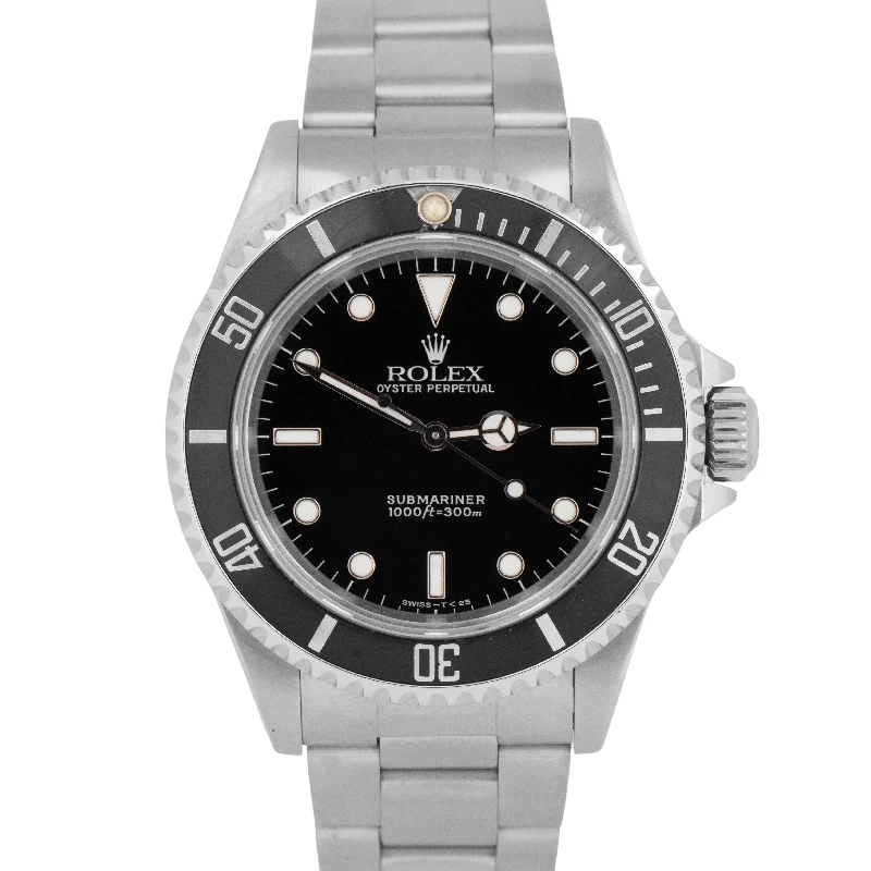 Rolex Submariner No-Date Stainless Steel Black 40mm Automatic Oyster Watch 14060