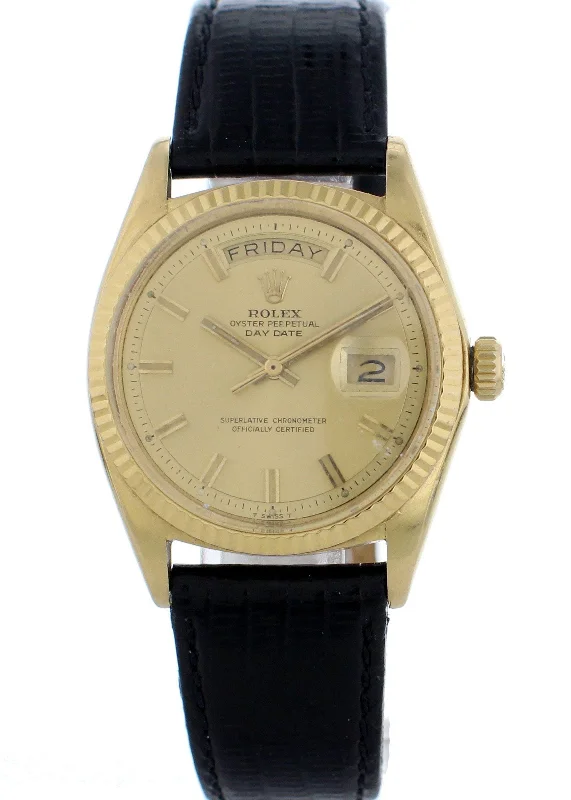 Rolex Day-Date President 1803 Wide Boy Yellow Gold Mens Watch