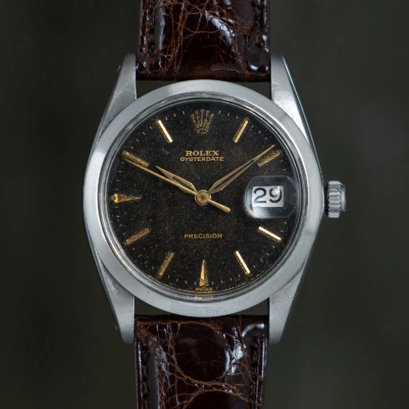 ROLEX Oysterdate Precision 6694 Tropical Gilt Dial 1960s