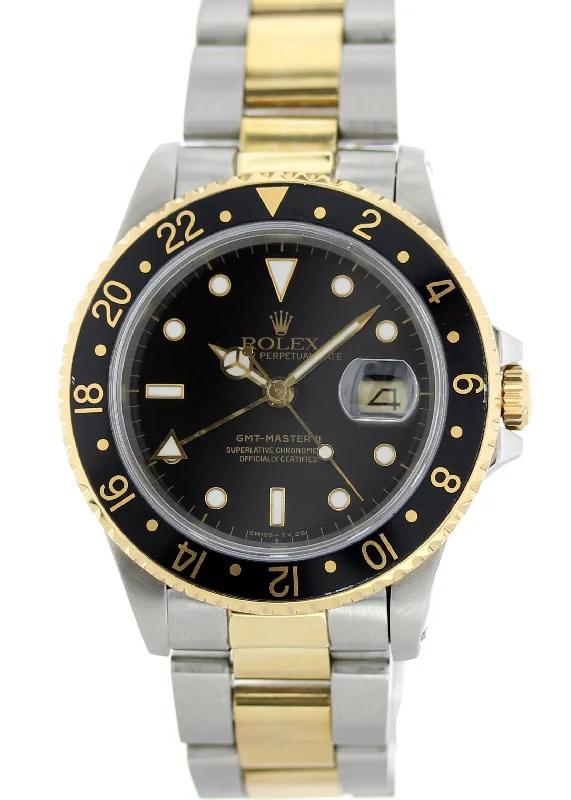 Rolex Oyster Perpetual GMT-Master II 18K 16713 Mens Watch