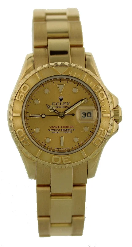 Rolex Yachtmaster 69628 Yellow Gold W/ Papers