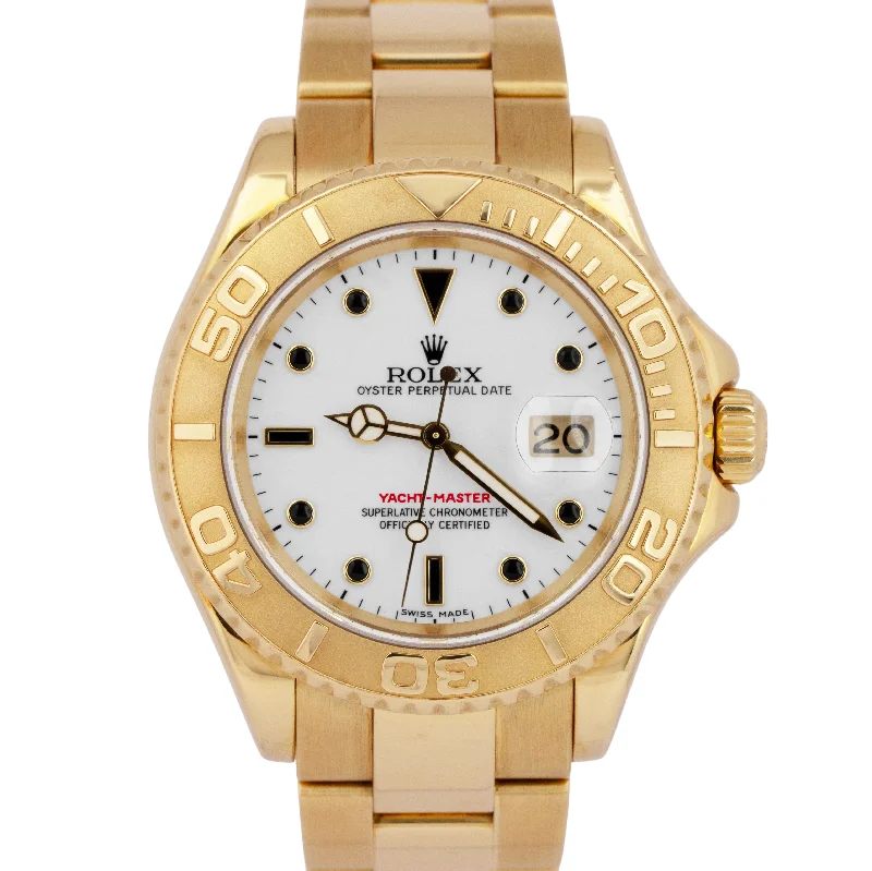 MINT PAPERS Rolex Yacht-Master 40mm 18K Yellow Gold NO-HOLES Watch 16628 BOX