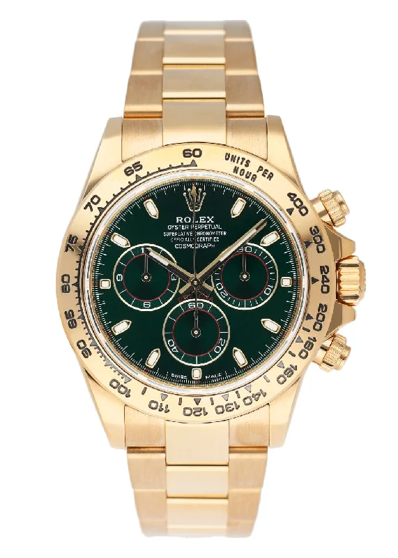 Rolex Daytona 116508 Green Dial Mens Watch Box Papers