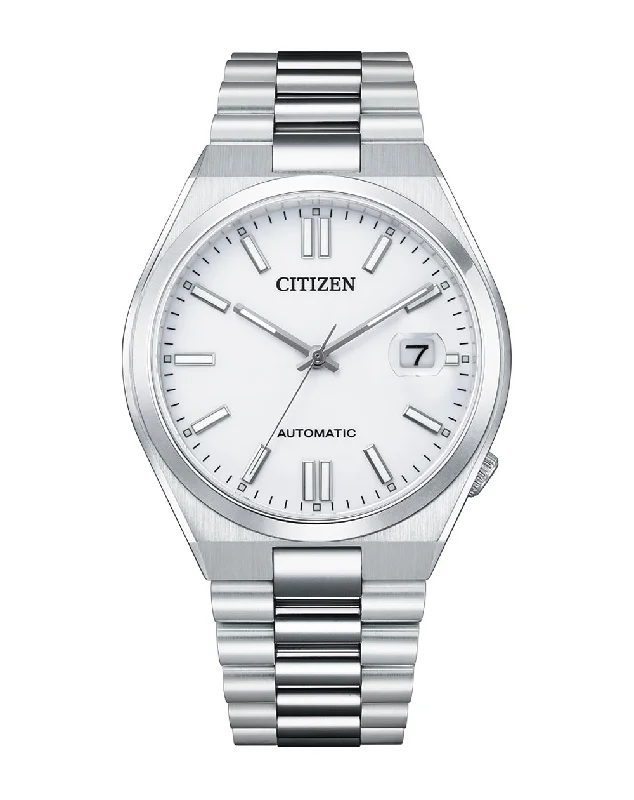 Citizen Tsuyosa Automatic Silver Stainless Steel White Dial Watch NJ0150-81A