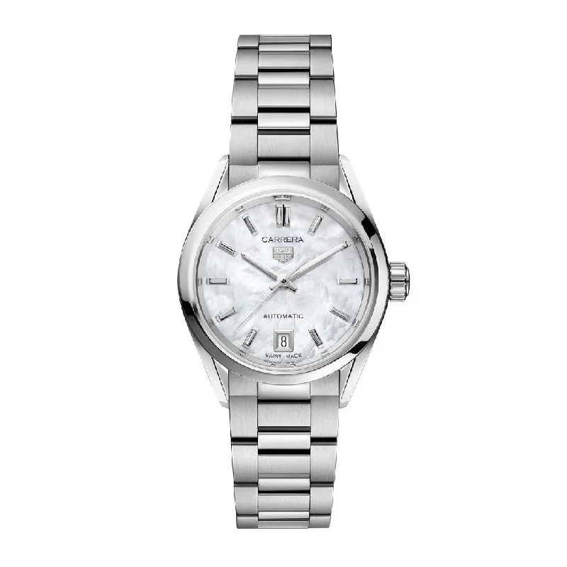 Tag Heuer Carrera Ladies White Automatic Watch WBN2410.BA0621