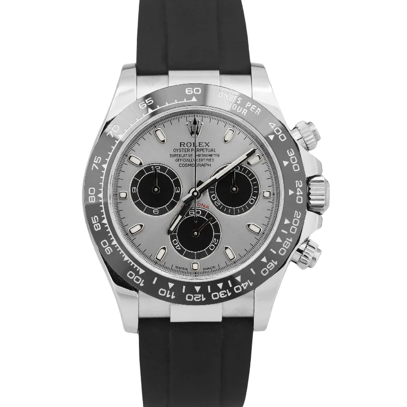 2023 Rolex Daytona SILVER GHOST 18K White Gold Oysterflex 40mm 116519 LN BOX