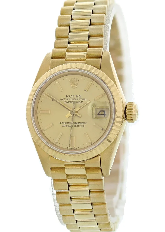 Rolex Oyster Perpetual Datejust 6917 18K Yellow Gold Ladies Watch