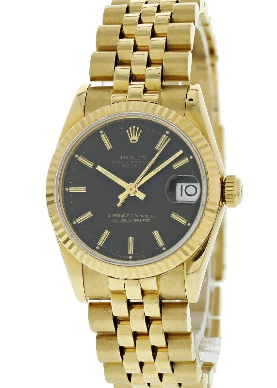 Rolex DateJust 68278 18K Midsize Ladies Watch