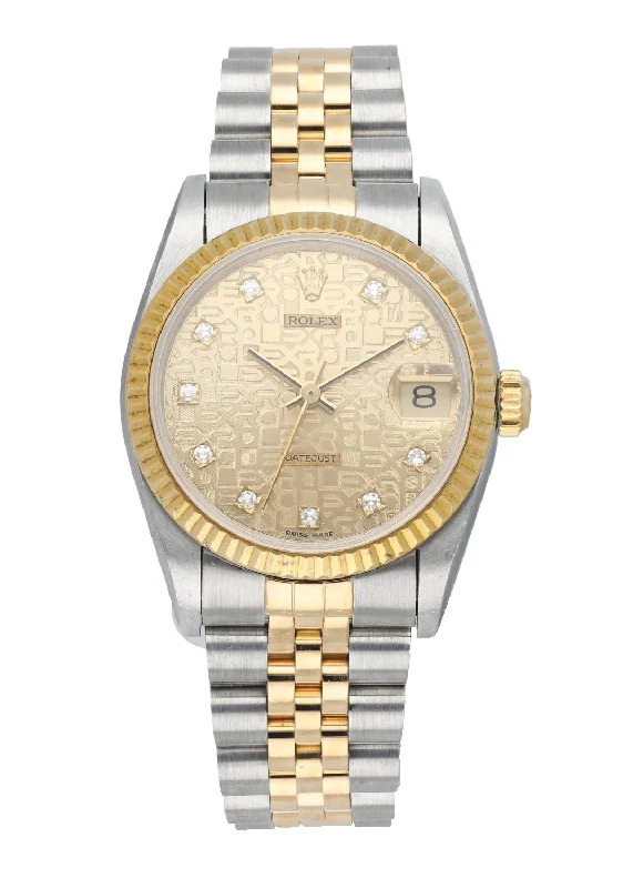 Rolex Datejust 68273 Midsize Jubilee Diamond Dial Watch