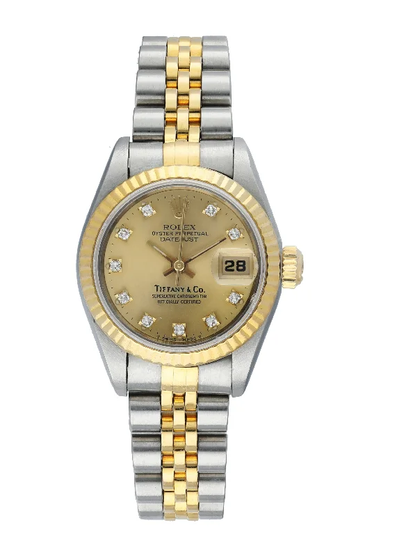 Rolex Datejust 69173 Tiffany Dial Ladies Watch