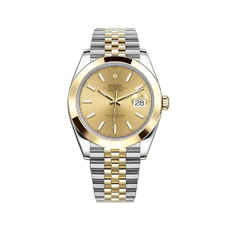 41mm Steel & Yellow Gold Champagne Index Dial Jubilee Bracelet