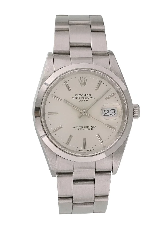 Rolex Oyster Perpetual Date 15200 Mens Watch Box Papers